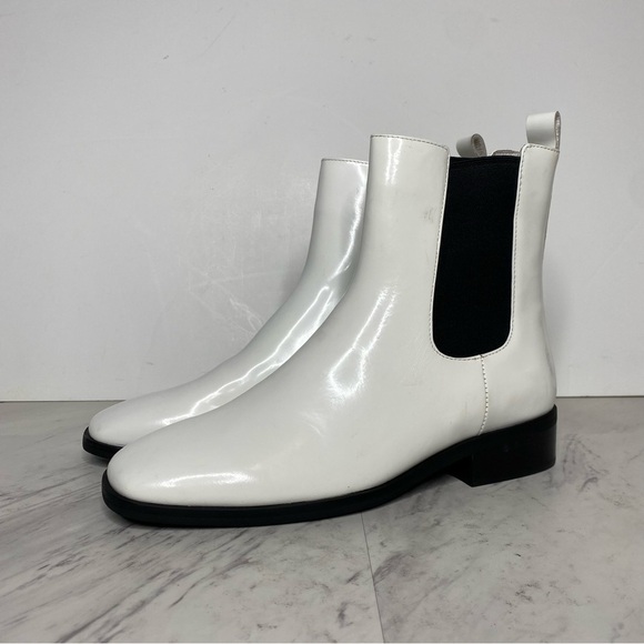 Jeffery Campbell Emrys White Leather Chelsea Bootie 8 - Picture 16 of 16